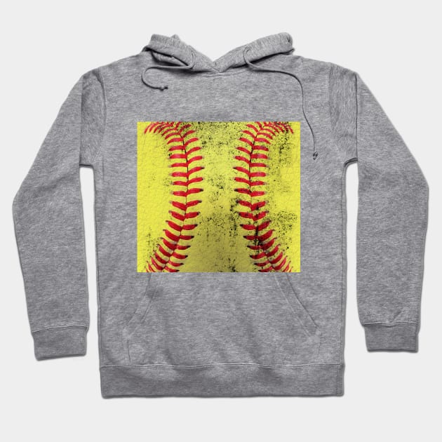 Dirty softball texture sport Hoodie by 2SUNS